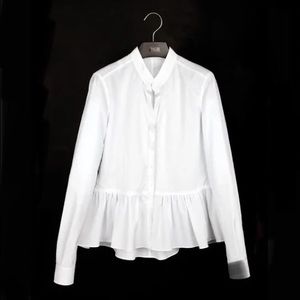 ✨💕 Carolina Herrera white shirt peplum mandarin collar button down ❤️🥰